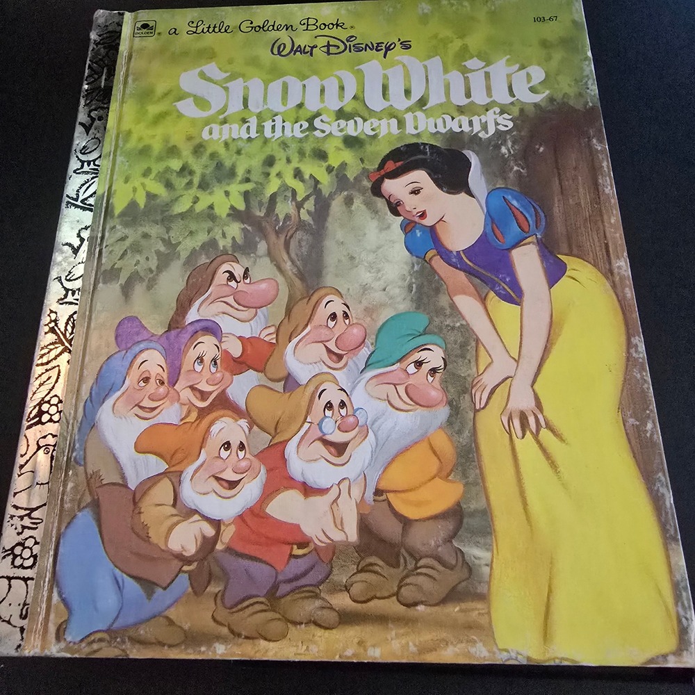 Vintage 1980s Little Golden Book Snow White Seven Dwarfs Kids Hardcover Disney